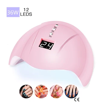 

36W Nail Lamp UV LED Lamp Nail Dryer for Curing UV Gel LED Gel Nails Machine 30s 60s 99s Timer USB Power Cord Nail Art Tools