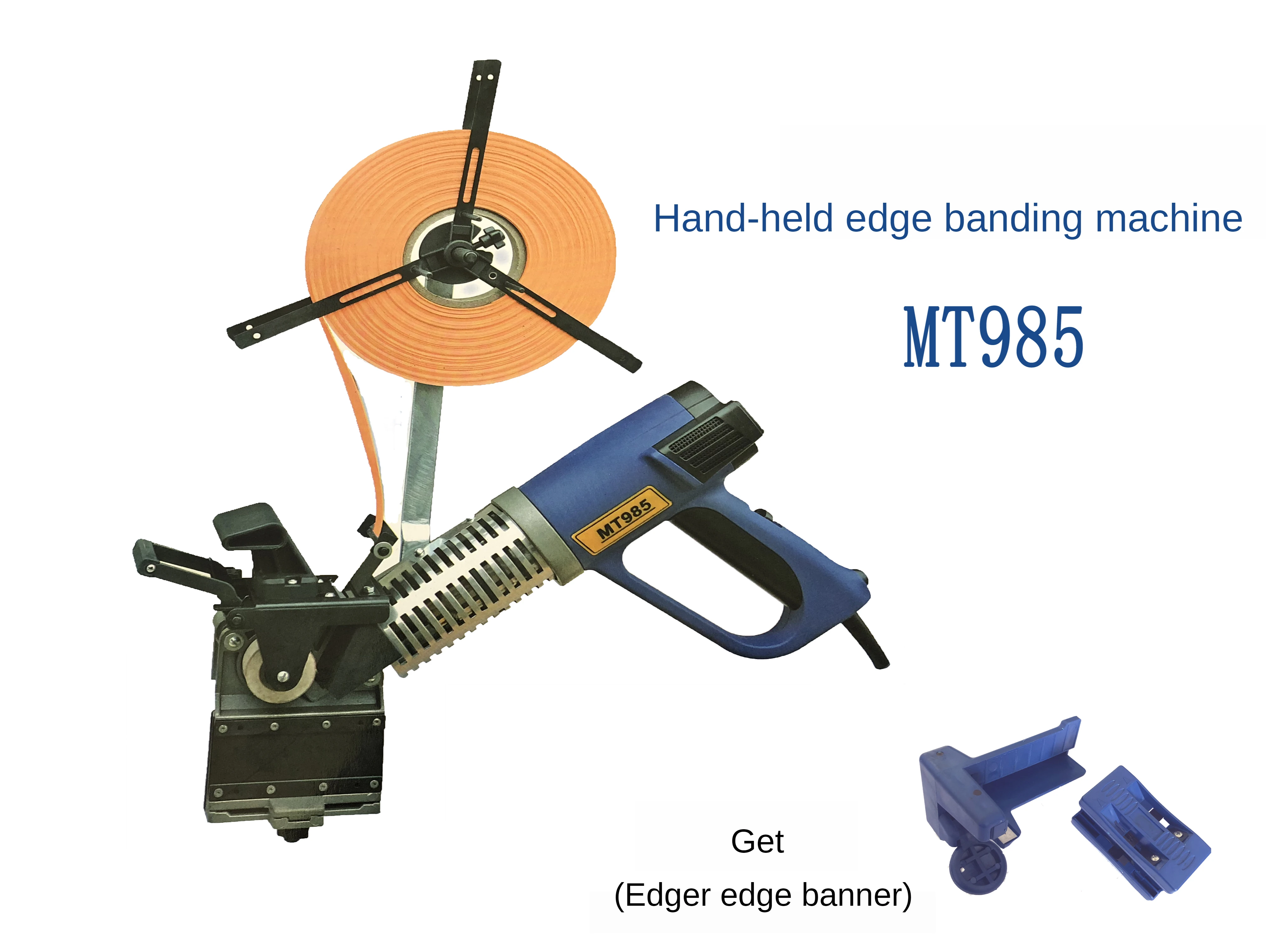 

MT985 Small Portable Edge Banding Machine Curve Straight Manual Edge Bander Woodworking Edge Banding Machine 220V/50Hz 2000W