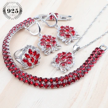 

Wedding Bridal Jewelry Sets Silver 925 Cubic Zirconia Jewelry For Women Costume Bracelets/Rings/Earrings/Pendants/Necklace Set