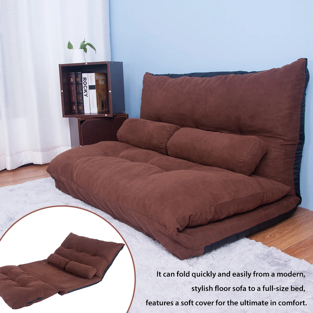  Multi-functional Foldable Sofa Bed Adjustable Folding Futon Lazy Sofa Video Gaming/Lounge Sofa with