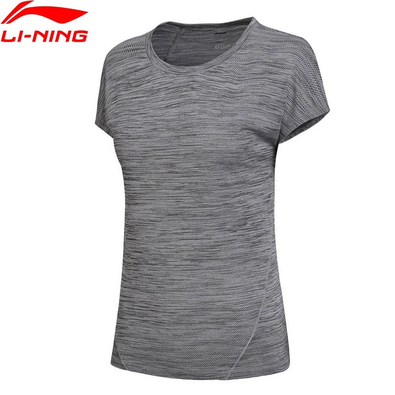 (Код разрыва) Li ning Женская футболка для бега 100% полиэстер подкладка Jaquard