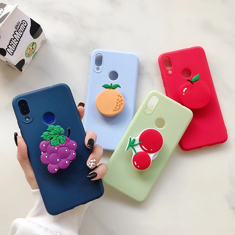 Милый чехол для Samsung Galaxy S3 S4 S5 S6 S7 Edge S8 S9 Plus S10 S20 ультра клубничный держатель ТПУ |