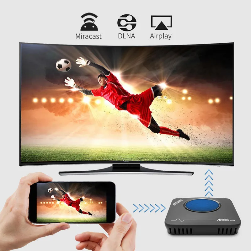ТВ приставка MECOOL M8S Max Android 7 1 умная Amlogic S912 3 ГБ + 32 2 4G 5 8G Двойной Wi Fi BT4.0 4K ultra HD