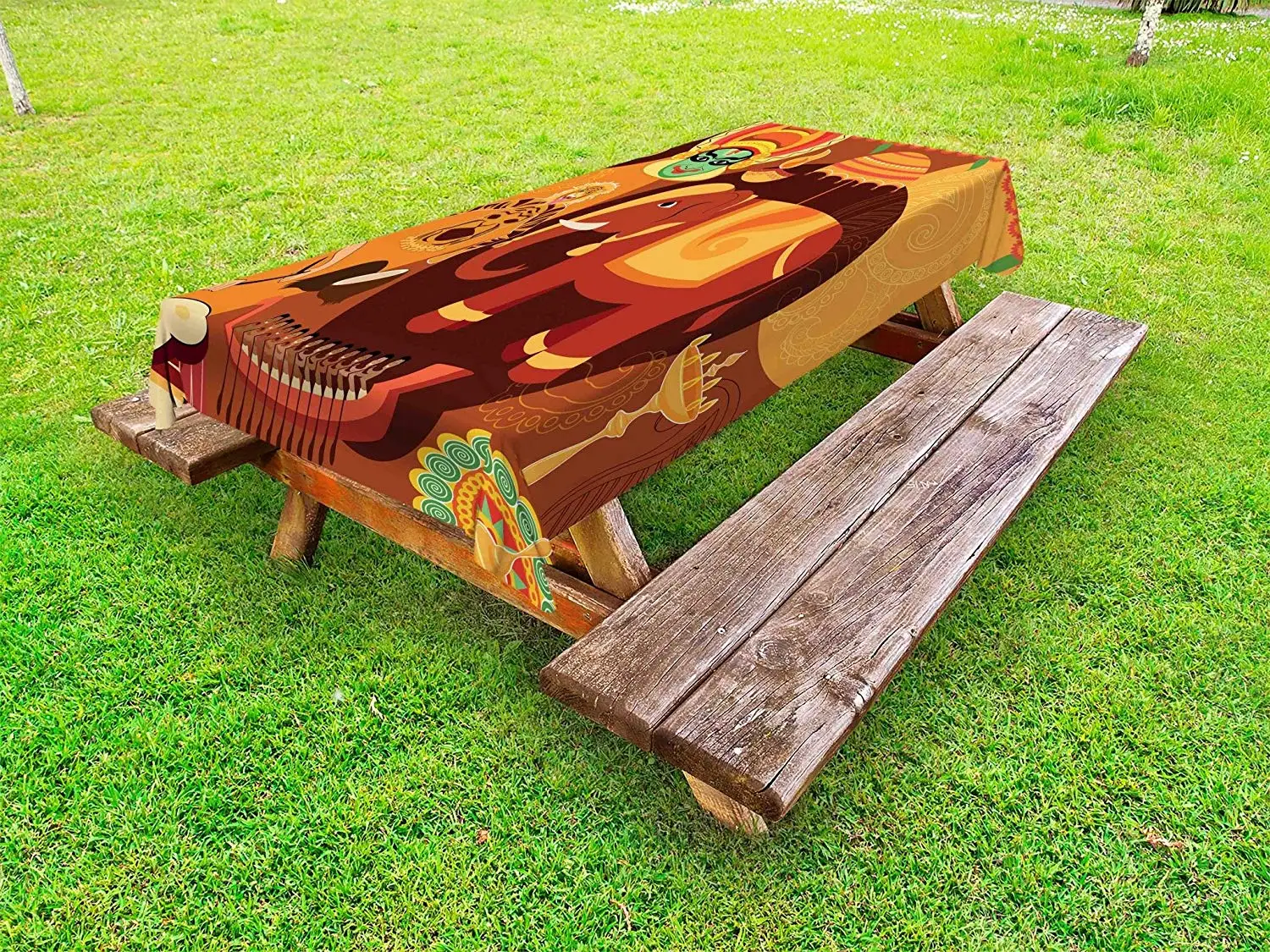 

Kerala Outdoor Tablecloth Happy Onam Festival Celebration Cultural Traditional Theme Decor Picnic Table Cloth