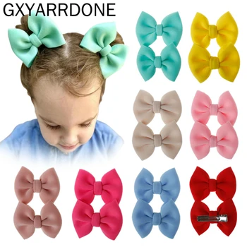 

2pcs/set Baby Girls Puff Bows Headwraps Hair Bow Clips For Kids Hair Accessories Tiara Headdress Photography Props Bows Headband