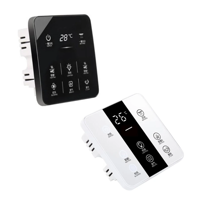 

Smart Touchscreen Yuba Switch 8 Gang Bathroom Waterproof Dustproof Panel 23GB