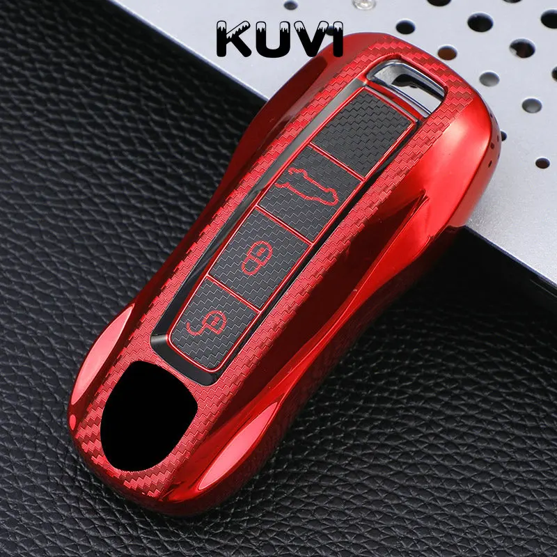 Carbon Tpu Car Key Fob Holder Cover Case For Porsche Cayenne 911 996 Panamera Macan Leather Protection Shell Auto - - Racext™️ 24 - Racext Carbon Tpu Car Key Fob Holder Cover Case For Porsche Cayenne 911 996 Panamera Macan Leather Protection Shell Auto - - Racext™️ - - Racext 23
