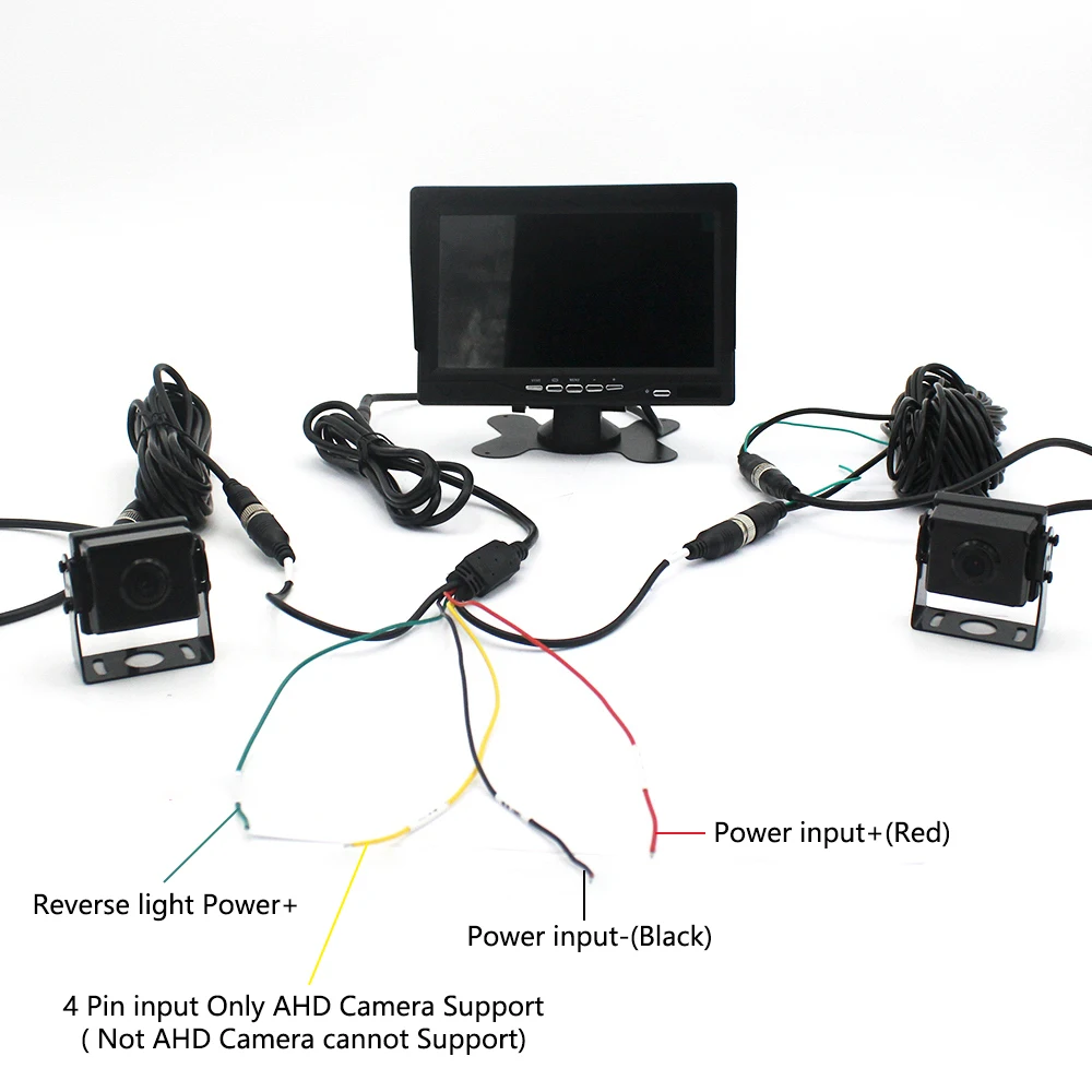 AOSHIKE AHD 7 дюймов TFT Ночное видение автомобильный монитор для грузовика USB Камера 140 градусов вождения Регистраторы Водонепроницаемый автомобиля Камера