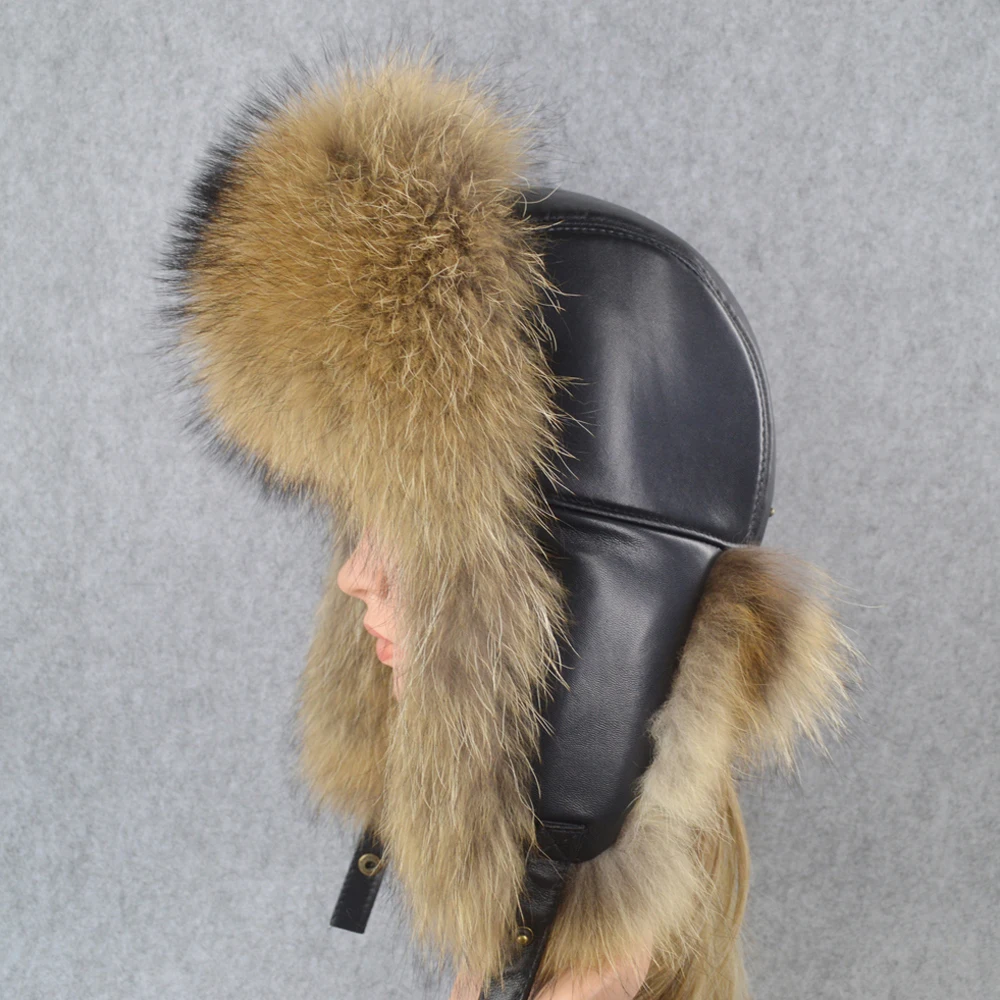 Уличная 100% натуральная лисьего меха шапка бомбер для русской зимы теплая мягкая