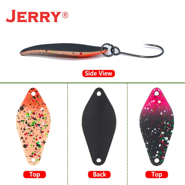 Jerry 2.5g High Quality Trout Lures Mini Brass Fishing Spoons