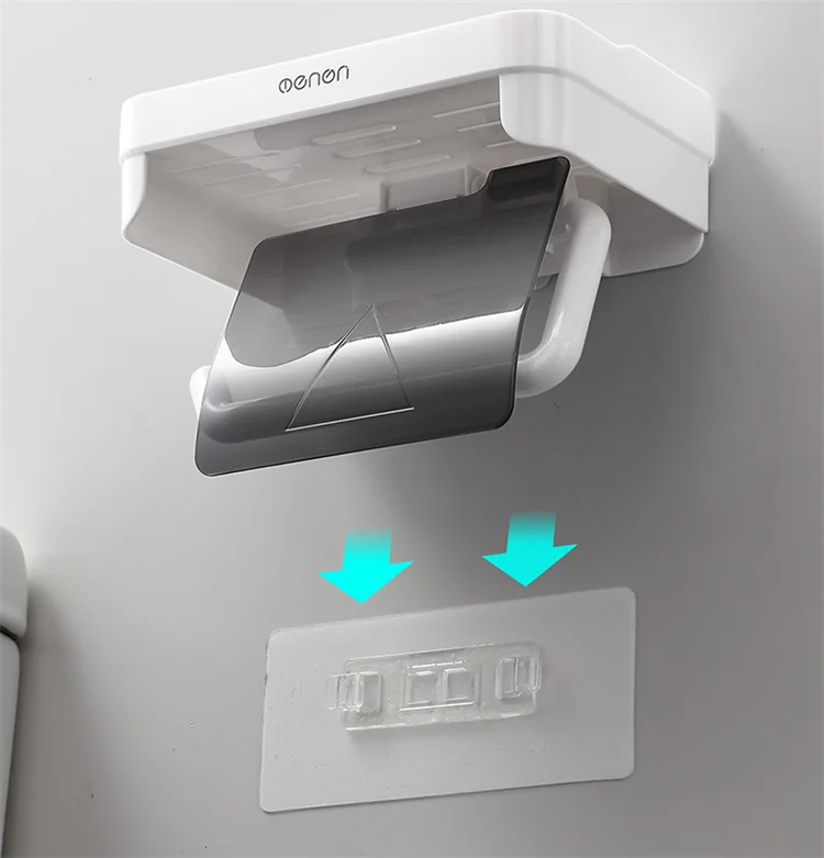 Wall Mount Roll Paper Storage Rack Multi-function Toilet Paper Holder Rack Bathroom Rack Shelves 3 Colors Bathroom Accessories 5