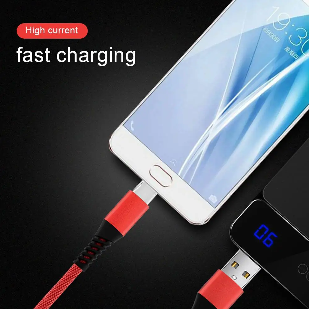 1 м usb type C кабель для samsung Galaxy Note 10 Plus 9 8 A50 A70 S10 S9 S8 Быстрая зарядка usb кабели type-c кабель для передачи данных Высокое качество