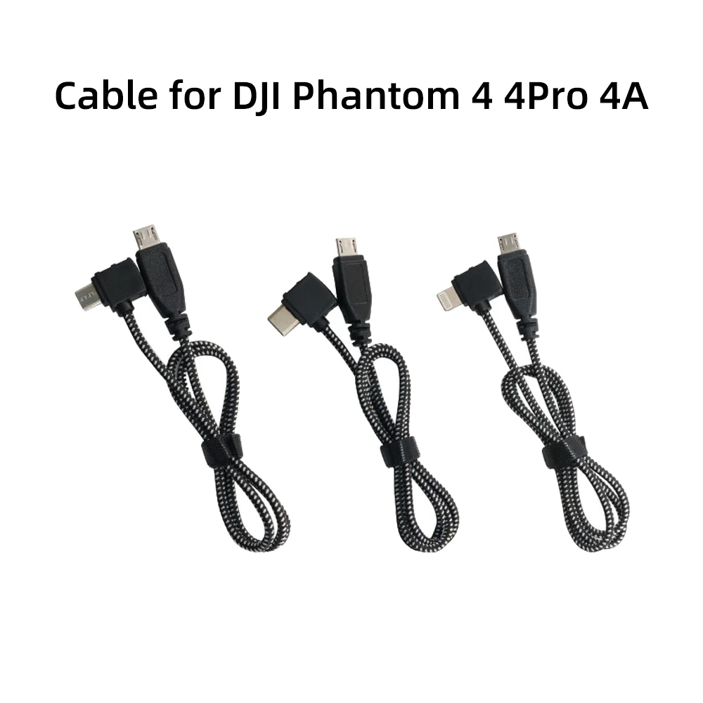 Обновленный разъем USB кабель для передачи данных 50 см Micro-USB IOS type-C DJI Phantom 4 4Pro 4A