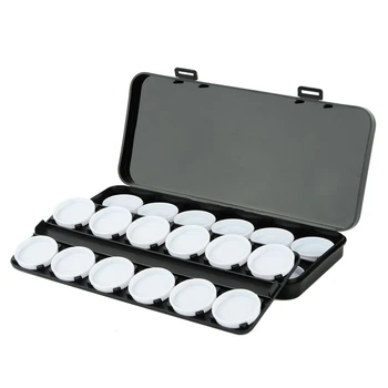 

21.6 * 9.5 * 2.4 cm 24 Slots Multi-function Detachable Nail Polish Color Mixing Plate UV Gel Manicure Painting Mixing Box Black