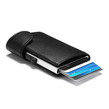 

RFID Card Holder Pop Up Blocking Money Case Protection Minimalist Wallet Aluminium Card Package with buttons Men Purse