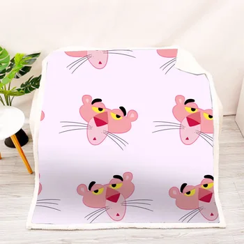 

Pink Naughty Panther carpet Square Anti-Skid Area Floor Mat 3D Rug Non-slip Mat Dining Room Living Room Soft Bedroom Carpet