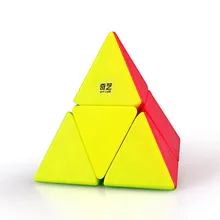 Qiyi 2x2x2 pirâmide velocidade cubo mágico quebra-cabeça brinquedos para crianças velocidade pirâmide cubo pirâmide 2x2 puzzle em forma de pirâmide cubo(China)