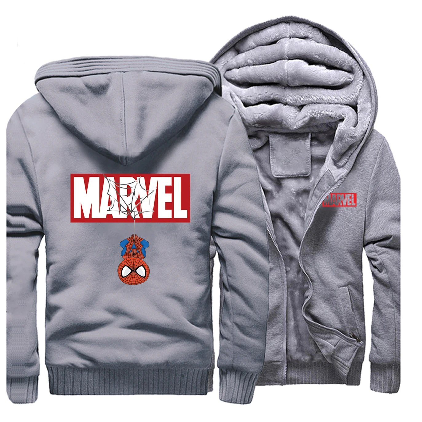 Спортивная одежда Marvel с героями мультфильмов, Человек-паук, лидер продаж, зимние толстовки, мужские реглан, модное пальто, плотные толстовки, повседневная куртка на молнии