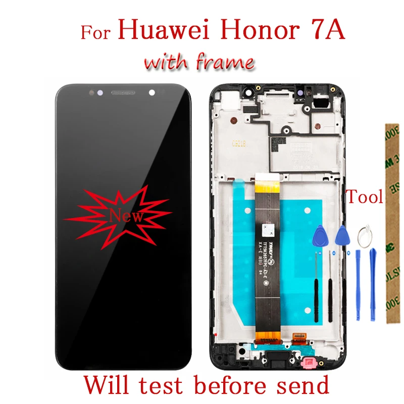 

100% Tested LCD Display Touch Screen Digitizer DUA L02 L22 LX2 For Huawei Honor 7A LCD Screen Y5 Prime 2018 LCD DRA L21 LX3