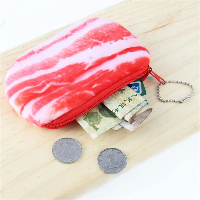 Funny 3D Vegetables Plush Purse Lifelike Carrot Bamboo Shoots Cabbage Streaky Pork Bitter Gourd Kids Hand Pocket Coin Bag Purse (1)