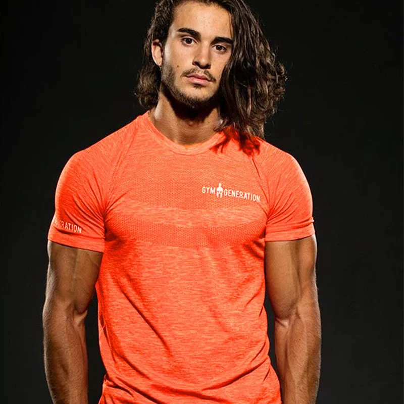 2019 Спортивная рубашка с коротким рукавом мужские футболки для бега одежда