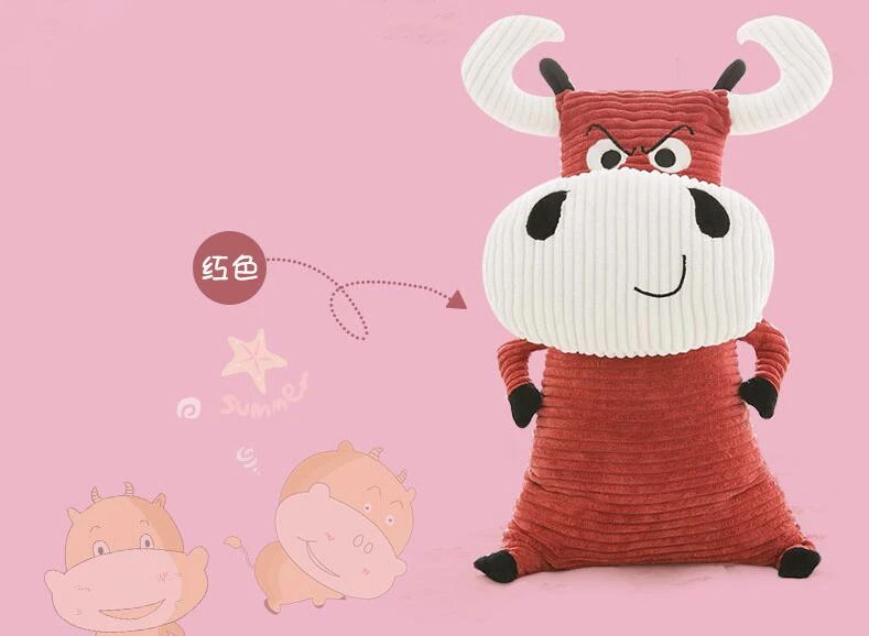 60 см милый мультфильм плюшевая игрушечная корова чучело жесткая подушка с коровой пара корова мягкая игрушка игрушки для детей подарок на день рождения