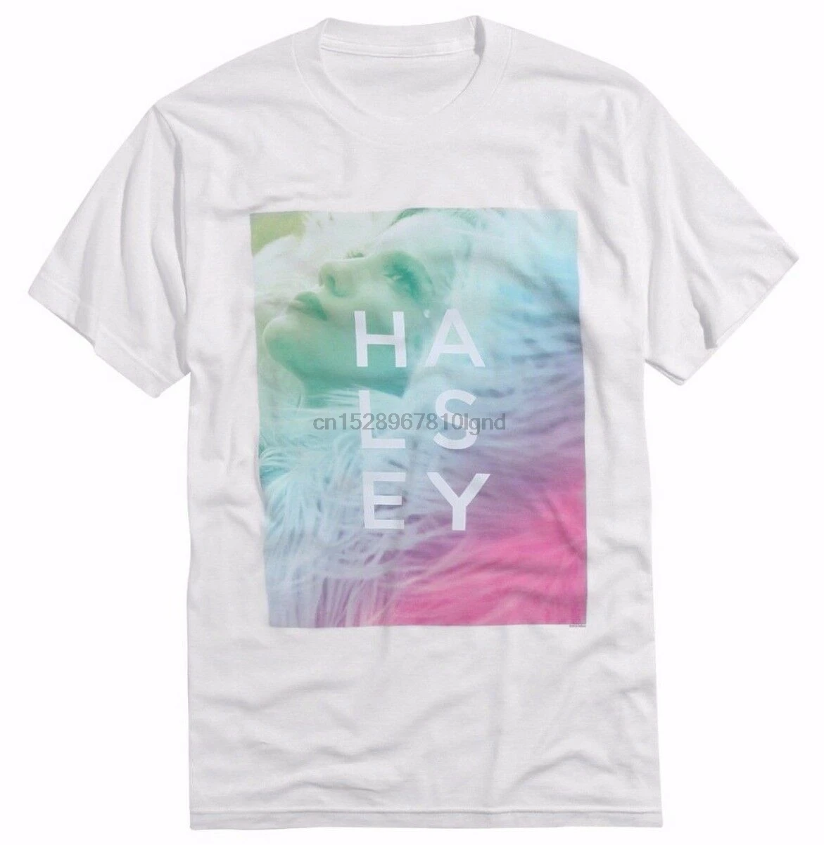 Halsey/футболка с пастельным лицом Новинка Подлинная Лицензионная футболка |