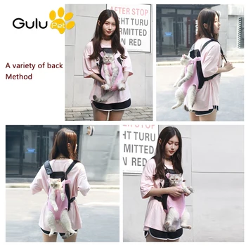 

Pet Dog Carry Front Chest Backpack Mesh Outdoor Travel Products Breathable Shoulder Handle Bags For Small Dog Cat