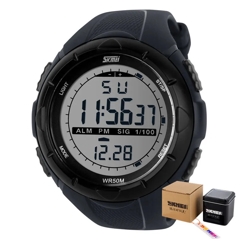 SKMEI Fashion Simple Sport watch Men Military Watches Alarm Clock Shock Resistant Waterproof Digital Watch reloj hombre 1025 