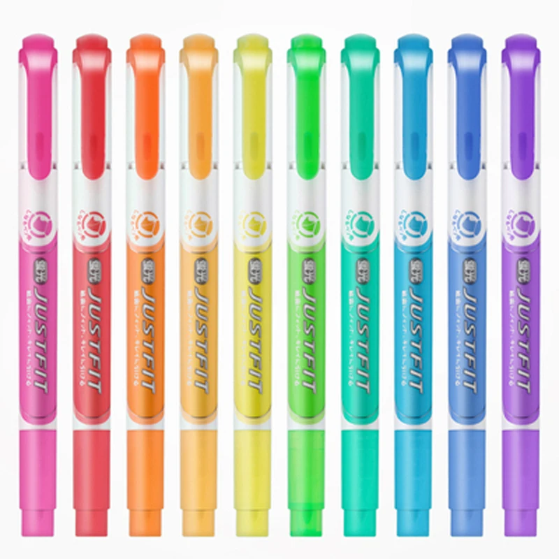 Японская двуглавая флуоресцентная ручка Зебра WKT17 набор цветной маркировки для студентов-ключей с мягким перламутровым маркером