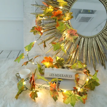 

2020 2M 20LED Maple Leaves String Night Lights Halloween Christmas Xmas Pumpkin Fall Maple Leaf Berry Garland Party Decor D30