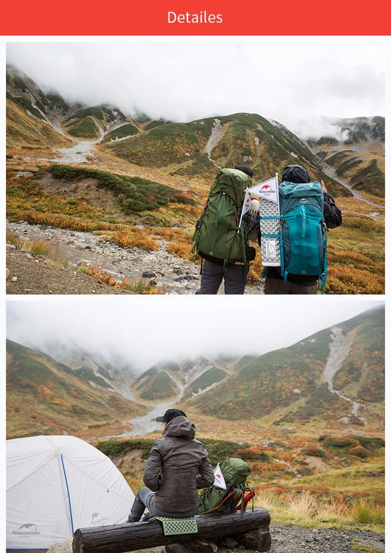 Naturehike Высокое качество открытый альпинистский рюкзак большой емкости 65+ 5L альпинистская сумка водонепроницаемый походные рюкзаки