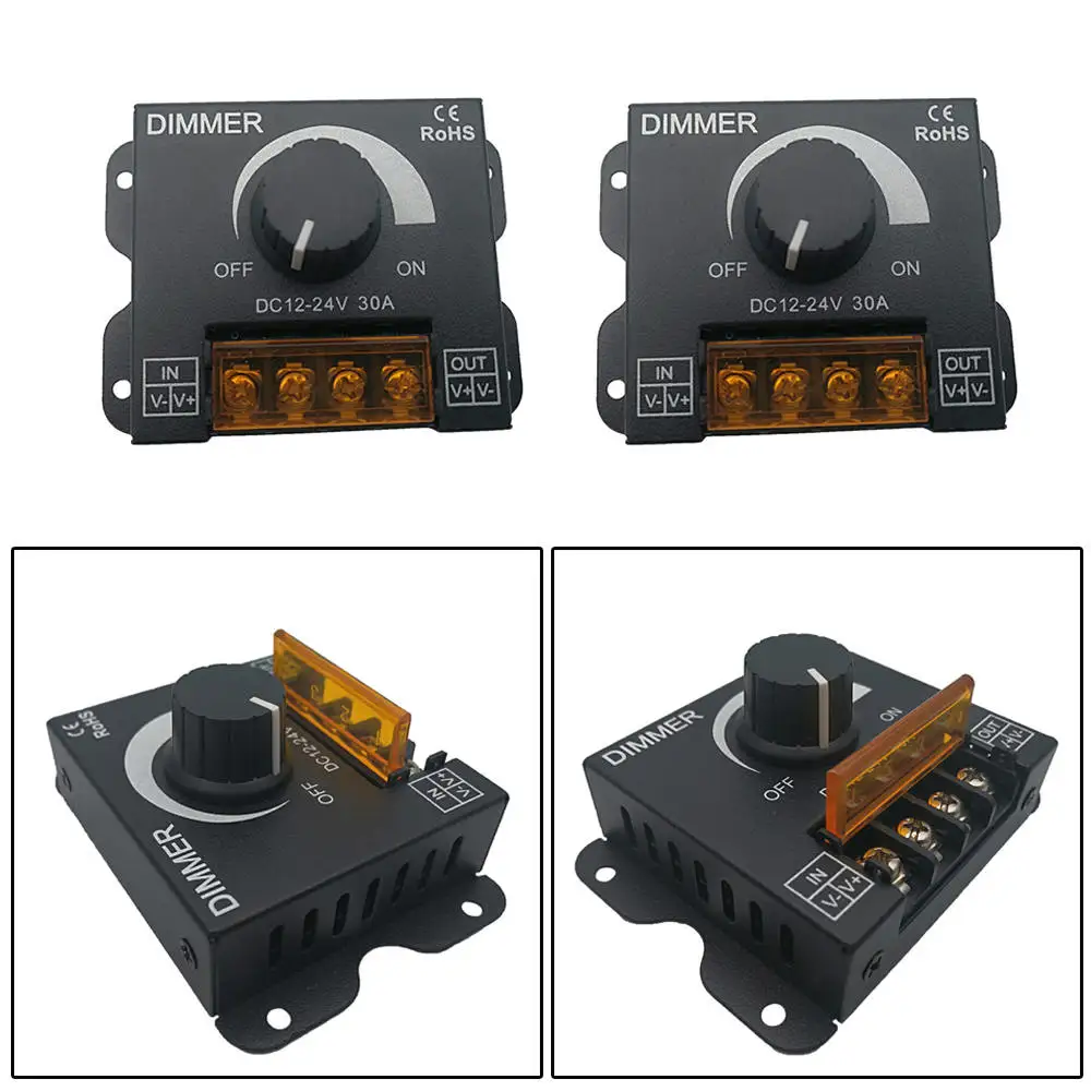 DC12-24V 30A ручной регулятор диммера для одноцветных светодиодных лент световые диммеры регуляторы ручки