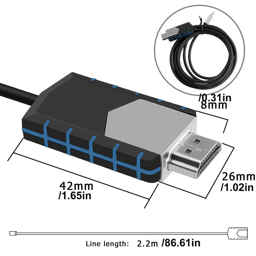 MHL usb type C к HDMI 1080P телевизионный HD кабель адаптер для Android телефонов для samsung Аудио Видео шнур провода