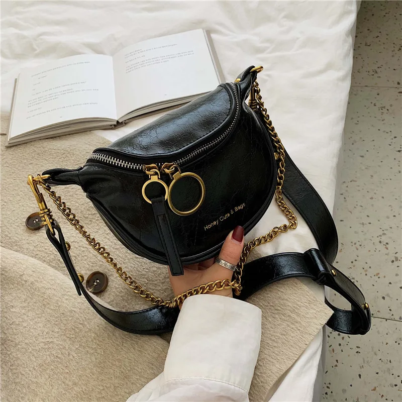

bags for women Women Brand Originality Design Handbags Joker retro letters slung chest bag fashion chain single back saddle bag