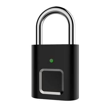 

Mini Smart Fingerprint Padlock USB Rechargeable Thumbprint Door Padlocks Anti-Theft USB Luggage Lock Keyless Quick Unlock