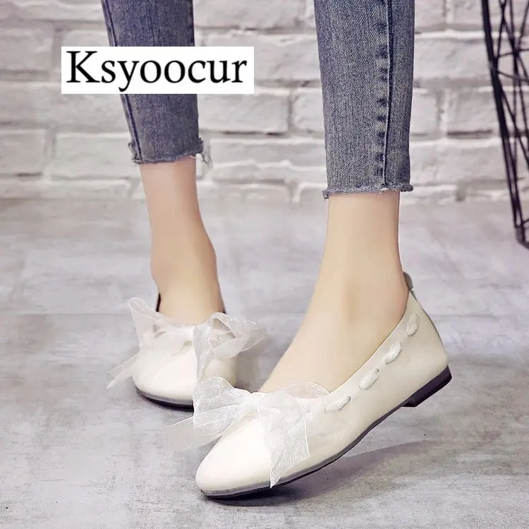 Ksyoocur/Новинка года; женская обувь на плоской подошве; повседневная женская обувь; удобная обувь на плоской подошве с круглым носком; сезон весна-лето; женская обувь; X06