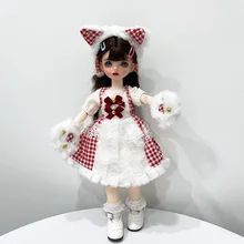 

30cm Height 1/6 BJD Doll with 22 Moveable Ball Joints Doll Replaceable Wig Handpainted Face Makeup