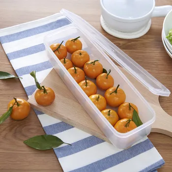 

Refrigerator Fresh Storage Box Container Plastic Transparent Multi-Function Home Kitchen Organization