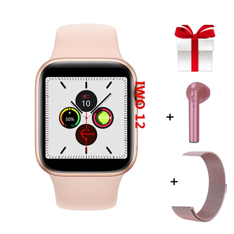 O Часы 5 IWO 12 40 мм 44 мм IWO 12 Watch series 5 1:1 умные часы для apple iPhone IOS Android управление Siri PK IWO 11 IWO 10 IWO8 - Цвет: O