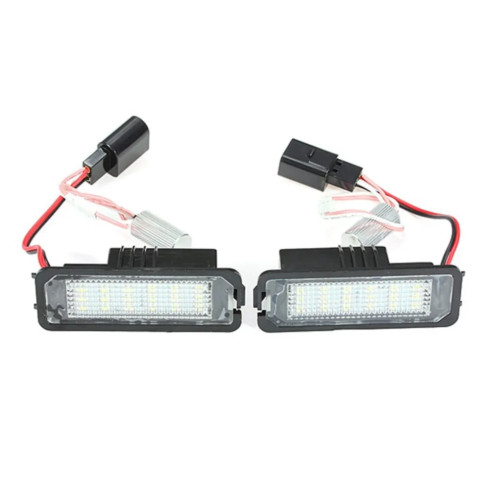 New 2pcs Error Free Auto Car License Plate Lights High Brightness LED Light Universal For Volkswagen for Passat for Golf