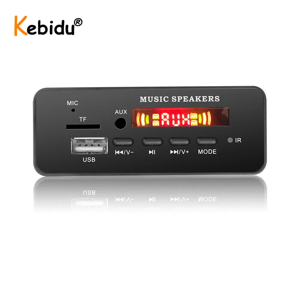DC 5V 12V Bluetooth 5 0 MP3 WMA декодер плата модуль USB SD/TF AUX FM Запись звонков аудио mp3 плеер для