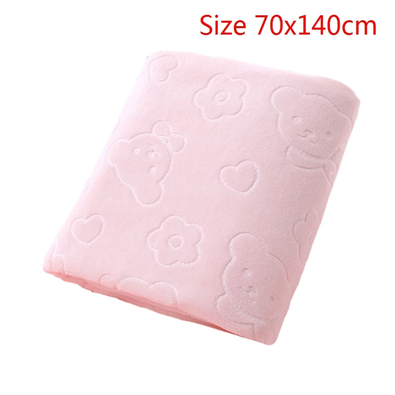 4 цвета, высокоабсорбирующее полотенце для лица, плотное хлопковое одноцветное банное полотенце, пляжное полотенце для взрослых, быстросохнущее, мягкое - Цвет: C-pink
