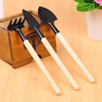 

Three-Piece Durable Garden Tool Set Cast-Aluminum Head For Digging Weeding Loosening Soil Aerating Transplanting
