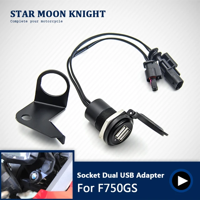 Motorcycle Dual USB Charger Power Adapter Cigarette Lighter Socket  waterproof Plug Socket For BMW F750GS F850GS F700GS - AliExpress