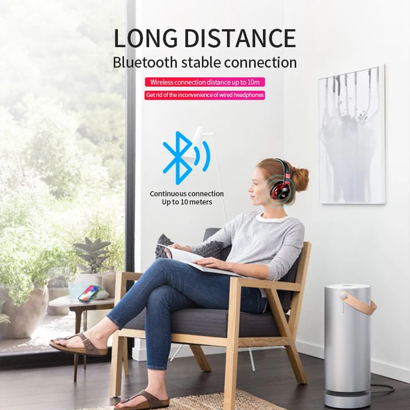 LED 008 Light Wireless Bluetooth Headphones 3D Stereo Earphone With Mic Over Ear Headset Support TF Card FM Mode AUX Audio Jack