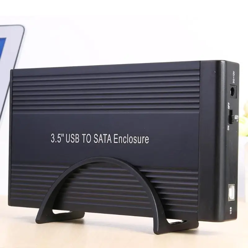 035LSU-EU/US жесткий диск 3,5 дюймов USB2.0 to SATA алюминиевый сплав яркий синий светодиодный индикатор внешняя поддержка 6 ТБ HDD Чехол