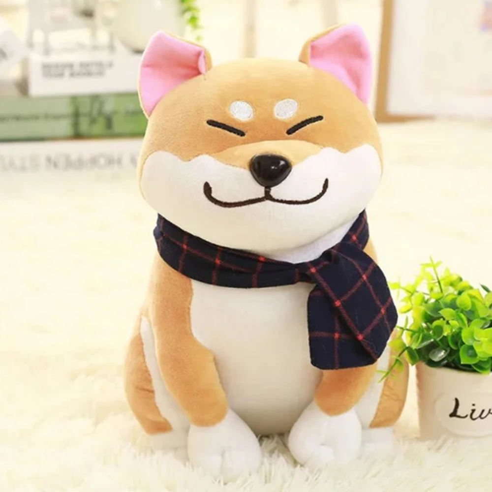 25 45 см плюшевая обувь шарф Шиба ину собака Doge собака плюшевая игрушка-животное игрушки Симпатичные реалистичные хорошее качество фестиваль Рождество День рождения