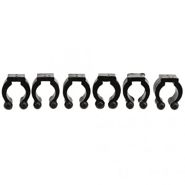 12pcs Black Plastic Pool Billiards Cue Stick Clips Holder Wall Mount Rack Storage Clips - Easy to Insall
