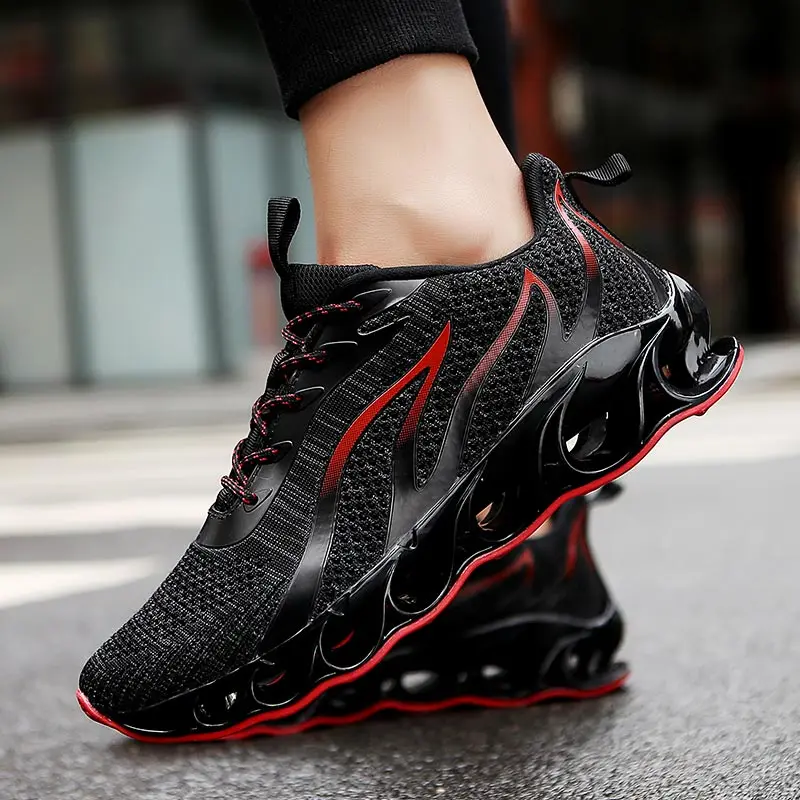 black-red Кроссовки на воздушной подушке Для мужчин s кроссовки Для мужчин кроссовки спортивные ботинки мужские Для мужчин Спортивная обувь Для мужчин дизайнерская тренировочная обувь черный теннисная корзина A-344 - Цвет: black-red